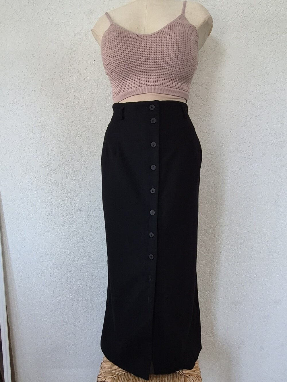 Talbots 100% Pure Wool, Vtg. Button Up, High Waist, Long Skirt Sz 12/Large